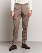 Oscar Jacobson Danwick Cotton Trousers Light Brown