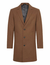 Jjeharrison Wool Coat Sn Villakangastakki Pitkä Takki Brown Jack & J S