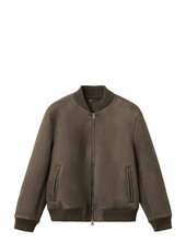 Suede-effect Bomber Jacket Bombertakki Takki Brown Mango