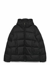 Hooded Quilt Puffer Mw Villakangastakki Pitkä Takki Black Calvin Klein