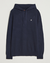 Morris Hertford Lambswool Hoodie Navy