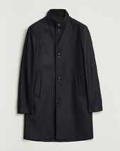 J.lindeberg Jesse Stand Up Wool Melton Coat Black