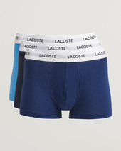 Lacoste 3-pack Stretch Cotton Trunks Blue