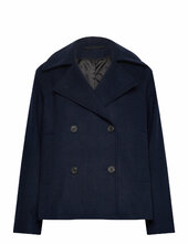 Slfalma Short Wool Jacket Noos Villakangastakki Navy Selected