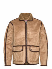 Faux Shearling Jacket Nahkatakki Beige Scotch & Soda