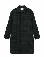 Wwjonas Coat 25182 Villakangastakki Pitkä Takki Black Wood Wood