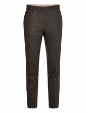 Jack Flannel Suit Trouser Puvun Housut Suorat Housut Brown Morris