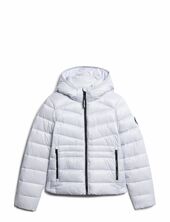 Hooded Fuji Quilt Padded Jkt Vuorillinen Takki Topattu Takki Cream Superdry
