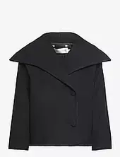 Perryiw Short Coat Villakangastakki Black Inwear