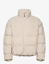 Cropped Seamless Puffer Jacket Vuorillinen Takki Topattu Takki Cream Lindbergh