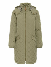 Crarwen Jacket W. Hood Tikkitakki Khaki Green Cream