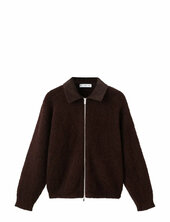 Bouclé Jacket With Corduroy Collar Bombertakki Brown Mango