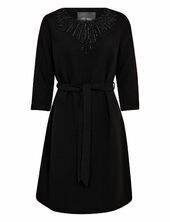 Mmzeylin 3/4 Dress Polvipituinen Mekko Black Mos Mosh