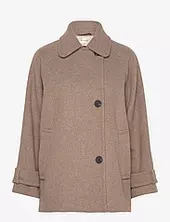 Thoraiw Minona Coat Villakangastakki Pitkä Takki Brown Inwear
