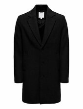 Onsmatthew Wool Coat Otw Noos Villakangastakki Pitkä Takki Black Only & Sons