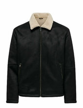 Onsroyce Shearling Jacket Otw Ohut Takki Black Only & Sons