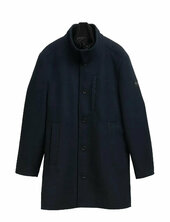 2 In 1 Wool Coat Villakangastakki Pitkä Takki Navy Tom Tailor