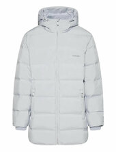 Ls Bonded Chnnld Long Hooded Puf Vuorillinen Takki Topattu Takki Grey Calvin Klein