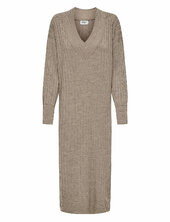 Onlnew Tessa L/s Midi V Dress Knt Polvipituinen Mekko Beige Only