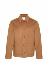 Ls Double Face Wool Blend Chore Villakangastakki Beige Calvin Klein