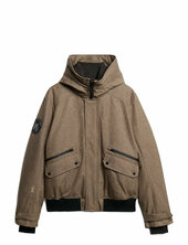 City Tweed Padded Bomber Jkt Vuorillinen Takki Topattu Takki Brown Superdry
