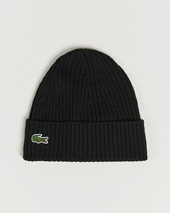 Lacoste Wool Knitted Beanie Black