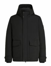 Rockie Down Hooded Jacket Villakangastakki Pitkä Takki Black Tommy Hilfiger
