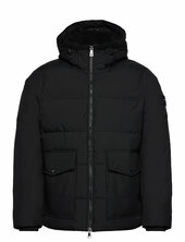 Rockie Utility Hooded Jacket Vuorillinen Takki Topattu Takki Black Tommy Hilfiger