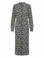 Reg Floral Print Dress Polvipituinen Mekko Multi/patterned Gant