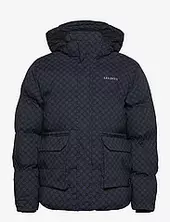 Montreal Aop Puffer Jacket Vuorillinen Takki Topattu Takki Navy Les Deux