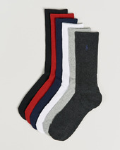 Polo Ralph Lauren6-pack Cotton Crew Socksmulti