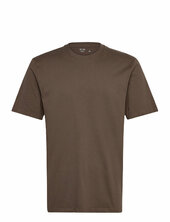 Classic Fit Knit T Shirt T-shirts Short-sleeved Brown Hollister