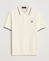 Fred Perry Pique Knitted Tipped Polo Ecru