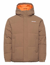 Essentiel Embroidered Downjkt Vuorillinen Takki Topattu Takki Beige Sixth June