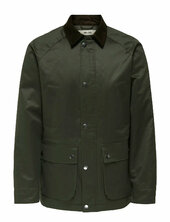 Onsbob Waxed Jacket Otw Ohut Takki Khaki Green Only & Sons