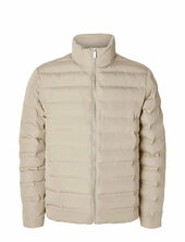 Slhbarry Quilted Jacket Noos Vuorillinen Takki Topattu Takki Beige Selected