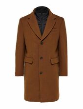 Slhjoseph Wool Coat Noos Villakangastakki Pitkä Takki Brown Selected