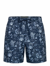 Botanical Garden Print Swimshort Uimashortsit Blue Lyle & Scott