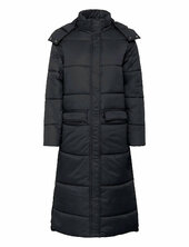 Crgaiagro Long Jacket Topattu Pitkä Takki Black Cream