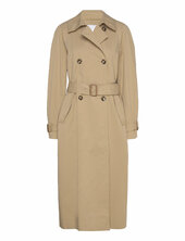 Double-breasted Cotton Trench Coat Trenssi Takki Beige Mango