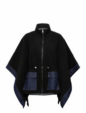 Poncho Denim Aldama Farkkutakki Denimtakki Black Desigual