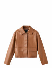 Faux-leather Jacket With Pockets Nahkatakki Brown Mango
