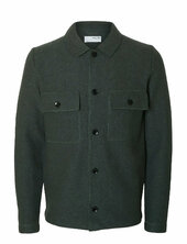 Slhnealy Ls Knit Workwear Cardigan Noos Villakangastakki Khaki Green Selected