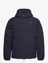 Anf Mens Outerwear Vuorillinen Takki Topattu Takki Navy Abercrombie & Fitch