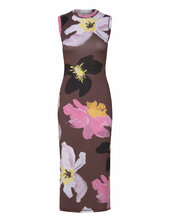 2244 Stocking Jersey, Elastic Tank Polvipituinen Mekko Purple Stine Goya