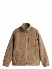 Teddy Fleece Zip Through Ohut Takki Brown Tommy Hilfiger