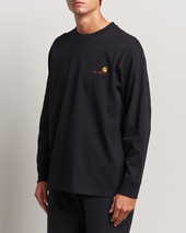 Carhartt Wip American Script Long Sleeve T-shirt Black