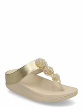 Fino Beadie-button Metallic Toe-post Sandals Flipflopit Rantasandaalit Sandaalit Beige Fitflop