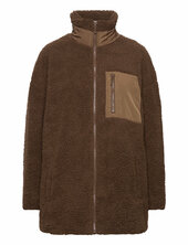 Onltracy Sherpa Jacket Cc Otw Vuorillinen Takki Topattu Takki Brown Only