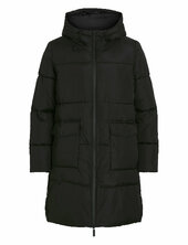 Vidorsty L/s Padded Coat Topattu Pitkä Takki Black Vila